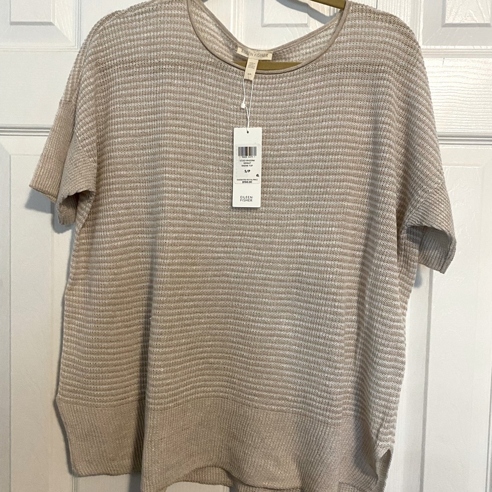 Eileen Fischer - Short sleeved lightweight sweater